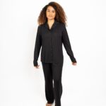 Women’s Pajama Set | Long Sleeves Shirt | Night Suit for Women - Shirt Only - Black