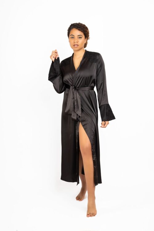 Night Robe For Women | Women Sleepwear | Women Night Gown | Black